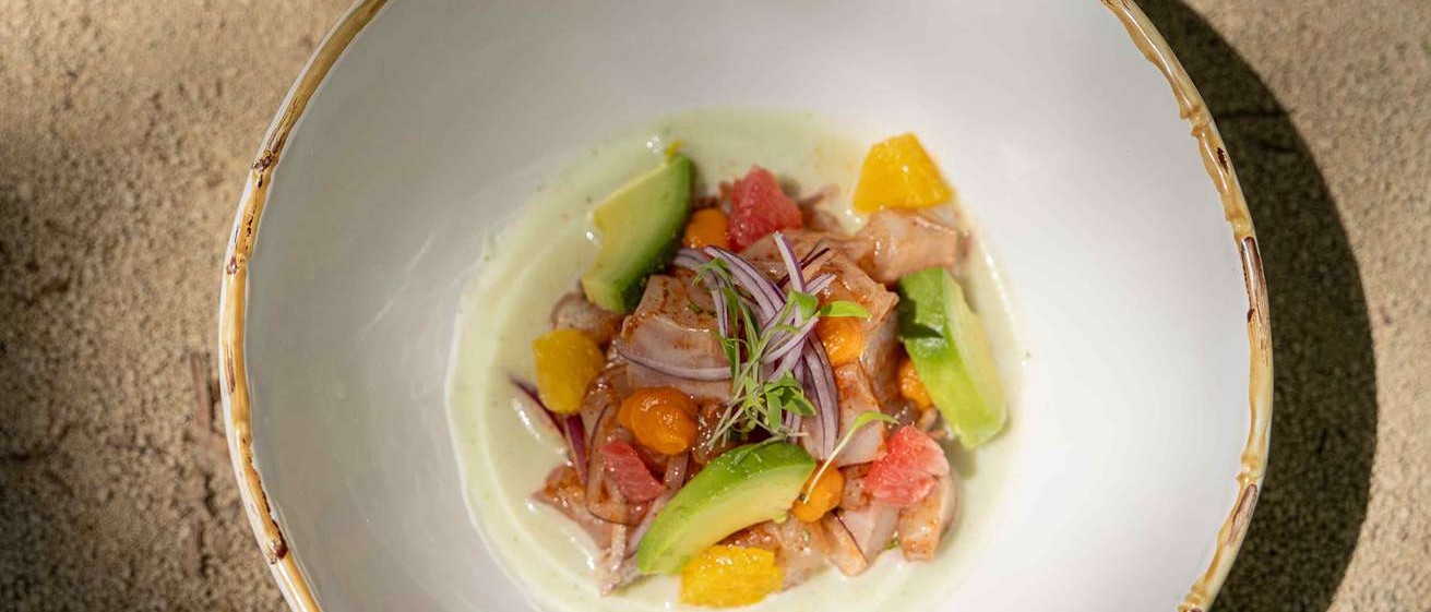 african queen crevettes salade fraicheur fruits legumes agrumes restaurant saint tropez